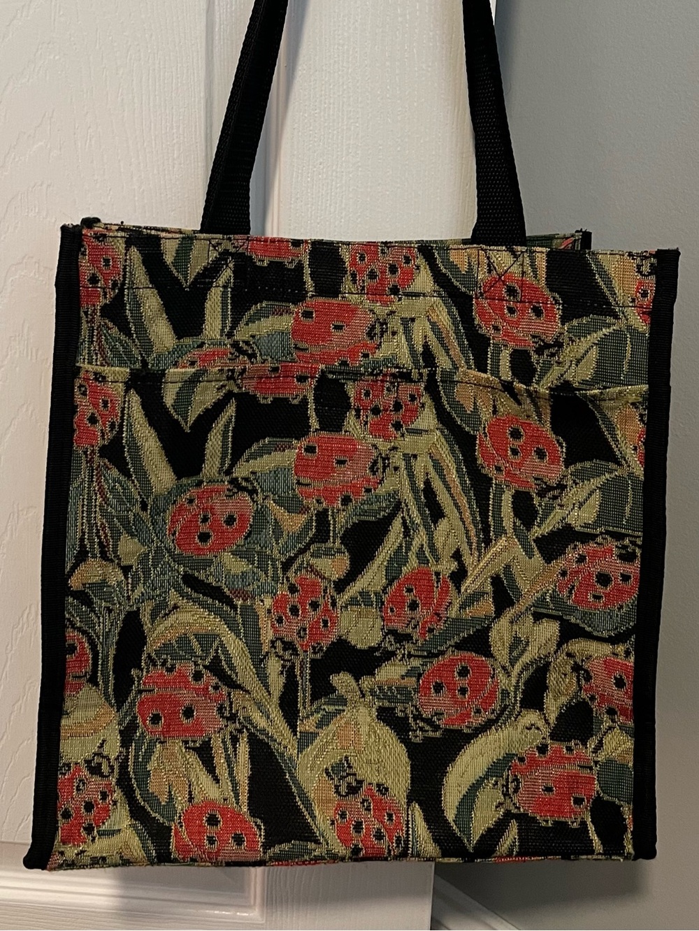 Ladybug Tapestry Tote Bag